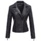 iBaste PU Lederjacke für Damen Kunstlederjacke Leather Jacket Revers Bikerjacke Kurzjacke Herbstjacke