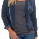 malito Damen Blazer im Washed Style | schickes Stern Sakko | Kurzjacke mit Knöpfen | Jacke - Jackett - Blouson 1653