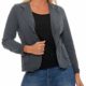 malito Damen Blazer klassisch | Sakko im Basic Look | Kurzjacke mit Knöpfen | Jacke - Jackett - Blouson 1651