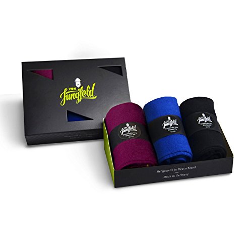 von Jungfeld - Herren Socken / Strumpf Herrensocken 3er-Pack gemischte Farben