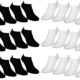 12 bis 60 Paar Damen Herren Sneaker Socken Sport Füßlinge Baumwolle Quarter Kurzsocken Business Schwarz Weiß 35-38 ; 39-42 ; 43-46- BestSale247