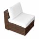 (1er) Polyrattan Lounge Möbel Mittel Sessel braun-mix - Gartenmöbel (1er) Polyrattan Lounge Mittel Sessel, Lounge Mittel Sofa, Lounge Mittel Stuhl - durch andere Polyrattan Lounge Gartenmöbel Elemente erweiterbar