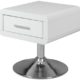 AC Design Furniture 47909 Nachttisch Josefine mit 1 Schublade, weiß hochglanz