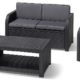 Allibert 192738 Lounge Set Modena Set, Rattanoptik, Kunststoff