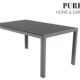 Aluminium Gartentisch "Fire XXL" mit Polywood Tischplatte, 180x90 absolut wetterfest, silber aus dem Hause Pure Home & Garden