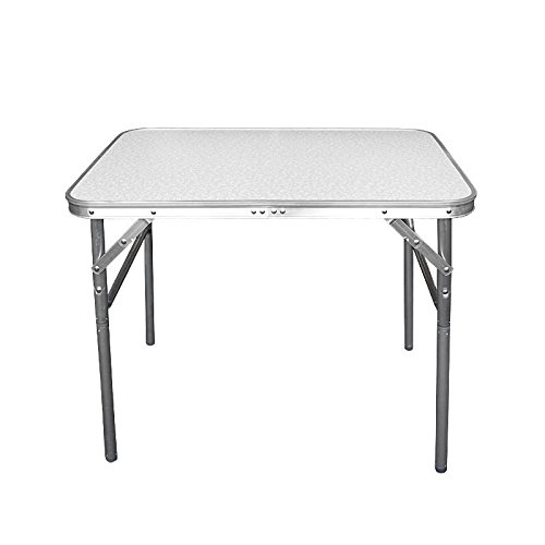 Aluminium Klapptisch Campingtisch 75x55cm Gartentisch Beistelltisch Falttisch Picknicktisch Alutisch faltbar und höhenverstellbar
