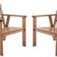 Ambientehome Gartensessel Loungesessel Sessel Gartenstuhl Massivholz HANKO, 2-teiliges Set