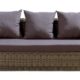 Ambientehome Polyrattan 2er Sofa Loungesofa Mosambik, grau