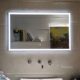 Badspiegel LED Spiegel GS042 mit Beleuchtung durch satinierte Lichtflächen Badezimmerspiegel mit Touch-Schalter (120 x 60 cm)