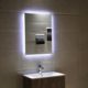 Badspiegel LED Spiegel GS084 mit Beleuchtung durch satinierte Lichtflächen Badezimmerspiegel Touch-Schalter
