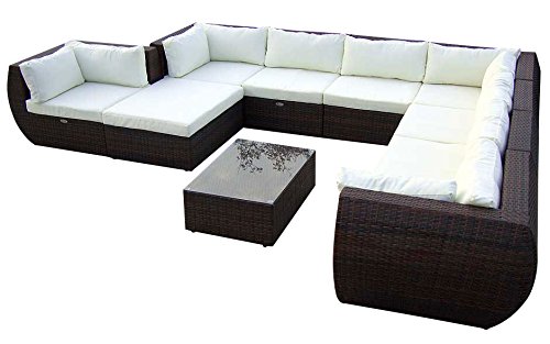 Baidani XXXL Rattan Lounge-Garnitur Extreme, 31-teilig