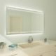 Barcelona F80L2H Badspiegel mit Beleuchtung: Design Spiegel für Badezimmer, beleuchtet mit LED-Licht, modern, 140 verschiedene Größen