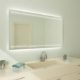 Barcelona F80L2H Badspiegel mit Beleuchtung: Design Spiegel für Badezimmer, beleuchtet mit LED-Licht, modern, 140 verschiedene Größen
