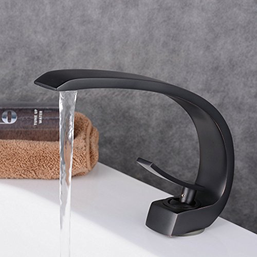 Beelee BL9006B Gebürstete Bronze Schwarz Bad Waschbecken Wasserhahn Waschtisch armatur Einhebelmischer Badarmatur Mischbatterie Waschbeckenarmatur f.Badzimmer