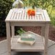 Beistelltisch Holz massiv France Akazie Gartentisch washed grey Tisch Garten 50x50x50 cm