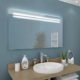 Belinia F111L1 Badspiegel mit Beleuchtung: Design Spiegel für Badezimmer, beleuchtet mit LED-Licht, modern, 140 verschiedene Größen