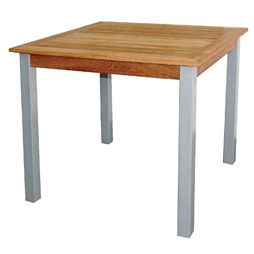Bolero y821 Quadratischer Tisch Holz und Aluminium, 800 mm