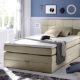 Boxspringbett mit Bettkasten Hotelbett Polsterbett inklusive Komfortschaum Topper Designer Bett von Möbel-BOXX