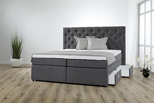 Breckle Boxspringbett 100 x 200 cm Lerche Born Miodormio TFK 500 Formschaummatratze My Balance 20 Topper Visco Standard