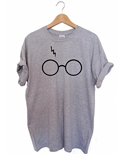 CHDT-Shirt Damen Sommer Shirt Harry Potter Laserbrille Drucken Oberteile Casual Lose Bluse Kurzarm Rundhals T-Shirt Tops