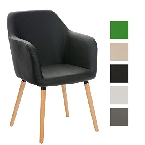 CLP Besucher Design-Stuhl PICARD, Holzgestell, Sitzfläche gut gepolstert, modern