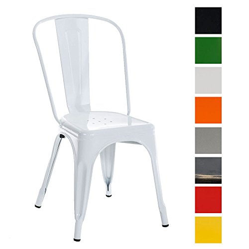 CLP Metall Stuhl BENEDIKT, Stapelstuhl, Sitzhöhe 46 cm, belastbar bis 200 kg,