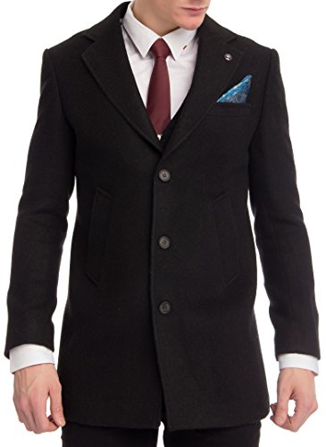 Carisma Herren Mantel Casual Business Outfit in verschiedenen Farben Wollmantel Mix Kurzmantel Überzieher Trenchcoat verschiedene Größen 7553