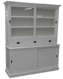 Casa Padrino Shabby Chic Landhaus Stil Schrank Buffetschrank 180cm ModF4 - Schrank Esszimmer