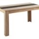 Cavadore Tisch Nico / Moderner Esstisch mit Melaminplatte in Schwarz-Weiß / Melamin Sonoma Eiche