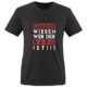 Comedy Shirts - Chabos wissen wer der Babo ist! - Herren V-Neck - V-Ausschnitt, 100% Baumwolle, Kurzarm Top Basic Print-Shirt