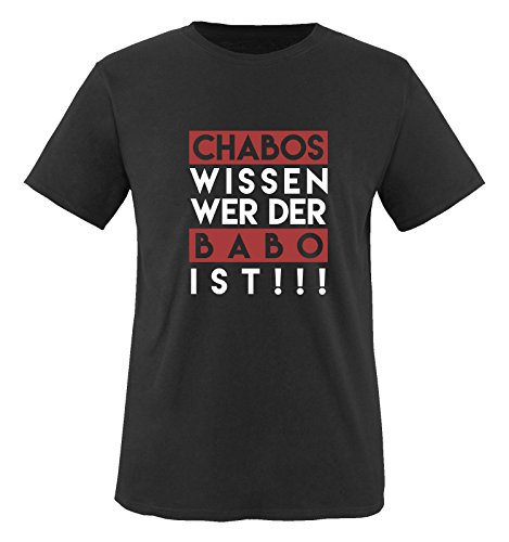 Comedy Shirts - Chabos wissen wer der Babo ist! - Jungen T-Shirt - Rundhals, 100% Baumwolle, Top Basic Print-Shirt