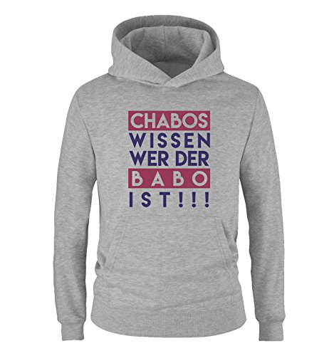 Comedy Shirts - Chabos wissen wer der Babo ist! - Mädchen Hoodie - Kapuze, Kängurutasche, Langarm, Print-Pulli