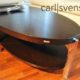 DESIGN COUCHTISCH O-111 Walnuss / Wenge oval Carl Svensson NEU Tisch