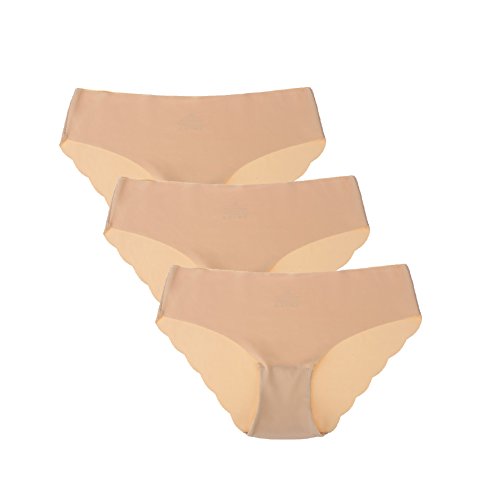 Damen Unterhose Panties von COLLEER, ultra Soft Bequem Nahtlos Alltags Hüftslip Panty Slips aus Baumwolle 3 Pack