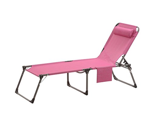Dehner Campingliege Mallorca, ca. 227 x 71 x 45.5 cm, Aluminium/Textilene