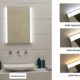Design LED-Beleuchtung Lichtspiegel Badezimmerspiegel 3-Stufen-Dimmer Ultrahell mit Touch-Schalter GS100T Tageslichtweiß Neutralweiß Warmweiß