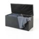 Designer Boxspringbett Truhe Doppelbett Aufbewahrungsbox Polsterbett Bett Box Hotelbett Sitztruhe (Aufbewahrungsbox-grau)