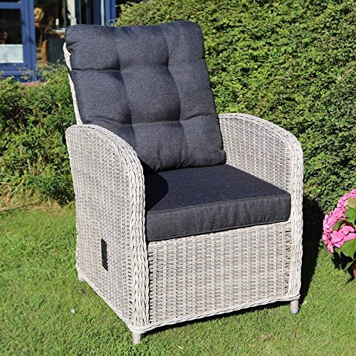 Destiny Loungesessel Merano Sessel Polyrattan Komfortsessel Vintage Weiß