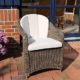 Destiny Sessel Malaga II Vintage Braun Geflechtsessel Polyrattan Gartensessel