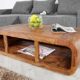 DuNord Design Couchtisch Holztisch TV-Board NATURE CUBE 100cm Sheesham Massivholz natur