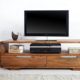 DuNord Design Sideboard PANAJI TV-Board Lowboard 130 cm Sheesham Massivholz natur TV Möbel