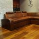 Echtleder Ecksofa "ANTALYA II 3z " 245 x 164cm Sofa Couch mit Schlaffunktion , Bettkasten und Kopfstützen Eck Couch Echt Leder "Antique Brown 3000"