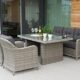 Edle Design ALU Rattan Sitzgruppe in and out Lounge Pelago bis 11 Personen