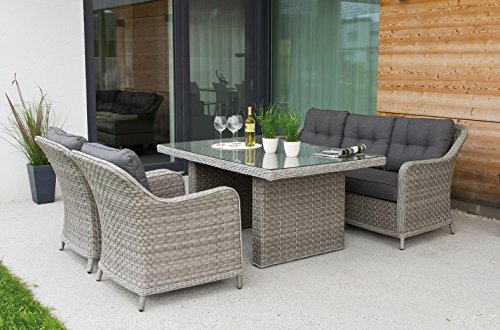 Edle Design ALU Rattan Sitzgruppe in and out Lounge Pelago bis 11 Personen