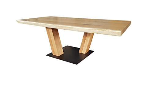 Eiche MassivHolz Design Couchtisch mit Baumkante