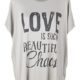 Emma & Giovanni T-Shirt/Oberteile Kurzarm mit Druck Love- Damen