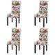 Festnight 4 Stück Esszimmerstuhl Küchenstühle Stuhlgruppe Essstuhl Stuhl Esszimmermöbel aus Holz Blumendesign