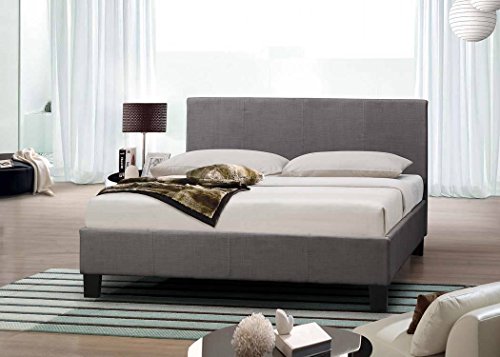 Frankfurt & Co Designer-Bett, moderner Stil, Stoffbezug und luxuriöse Memoryschaum-Matratze