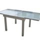 Garden Pleasure Ausziehtisch 90/180x90 Garten Terrasse Alu Glas Tisch Esstisch