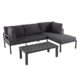 Gartenlounge Set OUTLIV. Chicago Loungemöbel Balkon 3-teilig Loungeset Aluminium Schwarz Balkonlounge Loungegruppe Outdoor